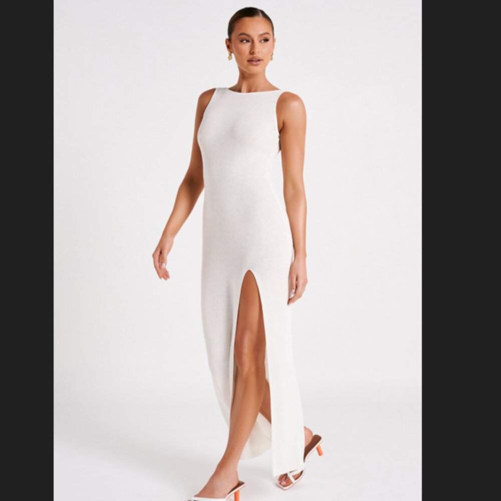 Meshki Maxine Sheer Knit Maxi Dress